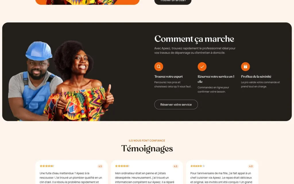 Apeez : comment réserver un artisan